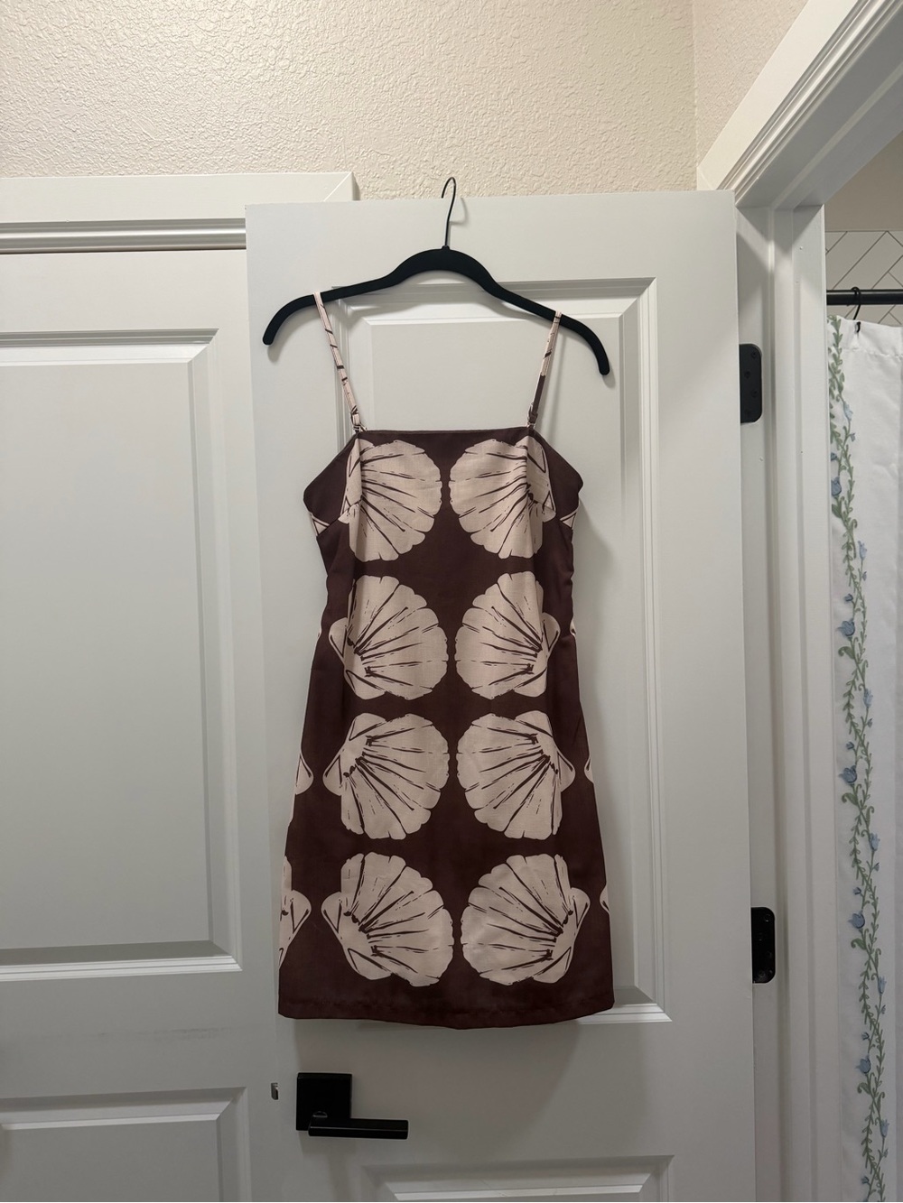 Amazon Women’s Strap or Strapless Brown Shell-Print Dress